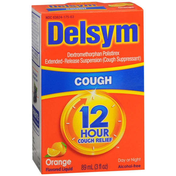 Delsym 12 Hour Cough Relief Liquid Orange - 3 OZ