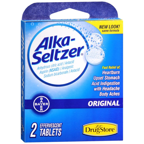 Lil' Drug Store Alka-Seltzer Effervescent Tablets Original - 2 TB