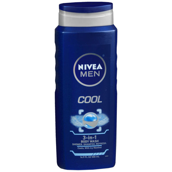 NIVEA Men Cool 3-in-1 Body Wash - 16.9 OZ