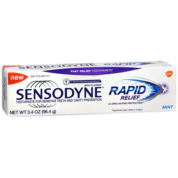 Sensodyne Rapid Relief Toothpaste Mint - 3.4 OZ