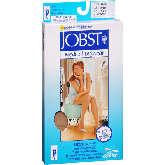 JOBST Medical LegWear Thigh High 20-30 mmHg Ultra Sheer Medium Silky Beige - 1 PR