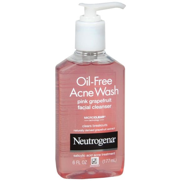 Neutrogena Oil-Free Acne Wash Pink Grapefruit Facial Cleanser - 6 OZ