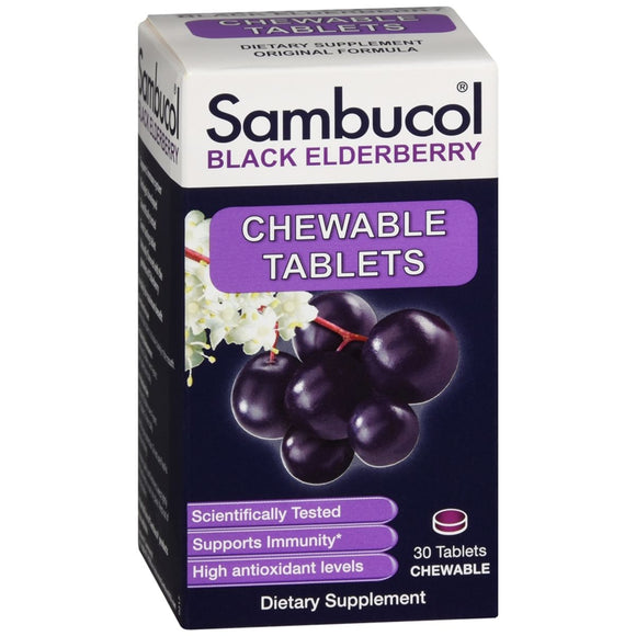 Sambucol Black Elderberry Chewable Tablets - 30 TB