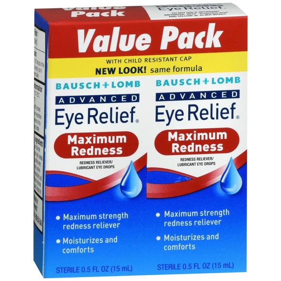 Bausch + Lomb Advanced Eye Relief Maximum Redness Lubricant Eye Drops - 1 OZ