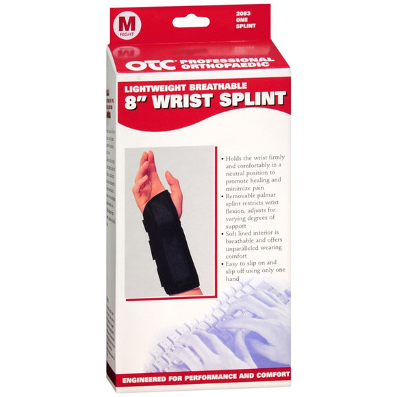 OTC Professional Orthopaedic Lightweight Breathable 8 Inch Wrist Splint M Right 2083 - 1 EA