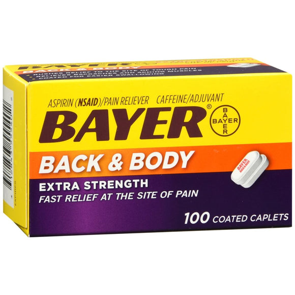 Bayer Back & Body Coated Caplets - 100 CP