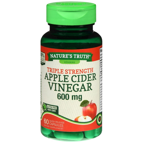 Nature's Truth Apple Cider Vinegar 650 mg Quick Release Capsules Triple Strength - 60 CP