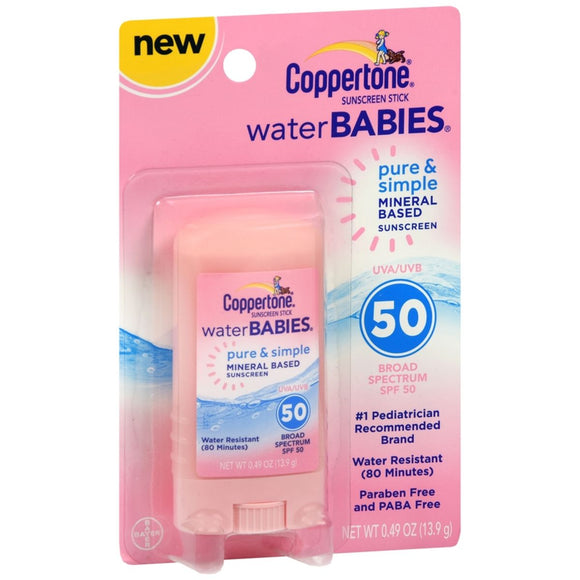 Coppertone Water Babies Pure & Simple Mineral-Based Sunscreen SPF 50 - 0.49 OZ