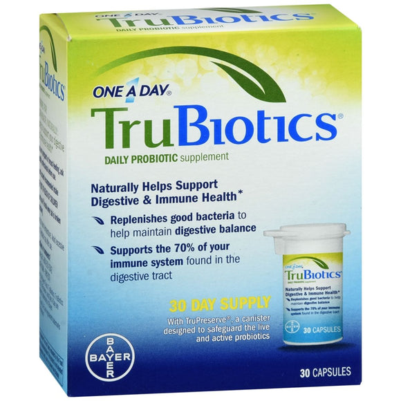 One A Day TruBiotics Daily Probiotic Supplement - 30 CP