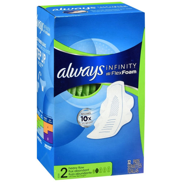 Always Infinity Pads with Wings Heavy Flow - 32 EA