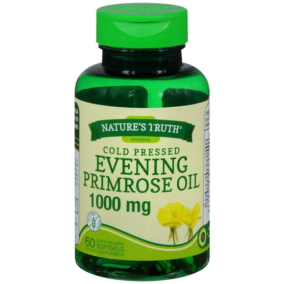 Nature's Truth Cold Pressed Evening Primrose Oil 1000 mg Quick Release Softgels - 60 CP