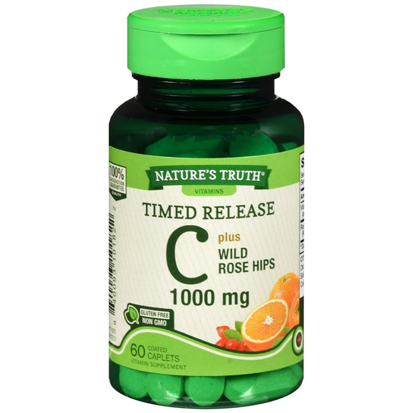 Nature's Truth Vitamin C 1000 mg plus Bioflavonoids & Wild Rose Hips Coated Caplets - 60 CP