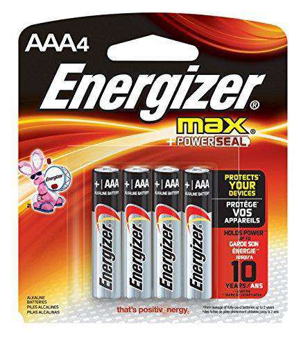 Energizer Max Alkaline AAA Batteries, 4 ct