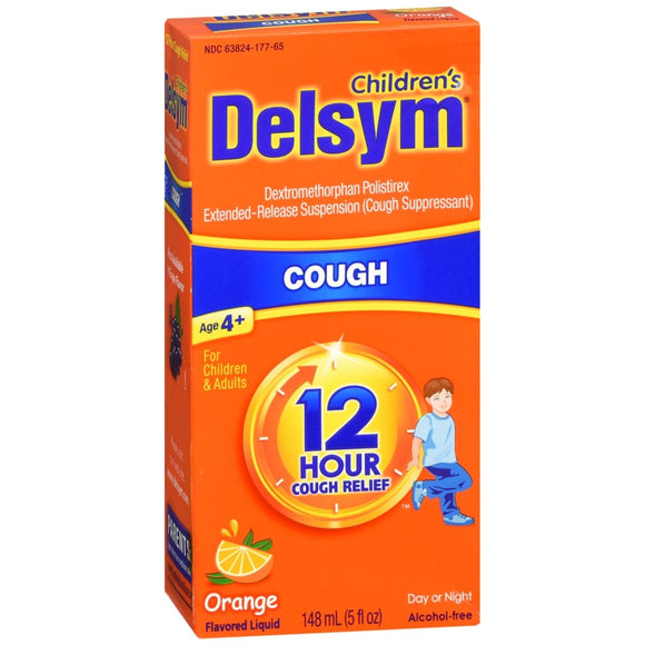 Delsym Children's 12 Hour Cough Relief Liquid Orange - 5 OZ