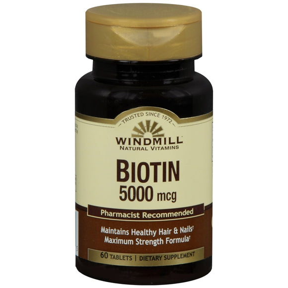 Windmill Biotin 5000 mcg Tablets - 60 TB