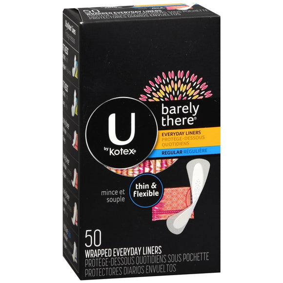 U by Kotex Barely There Wrapped Everyday Liners - 50 EA