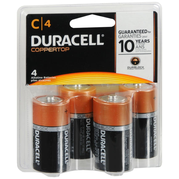 Duracell Coppertop Alkaline C Batteries 1.5 Volt (4) - 4 EA