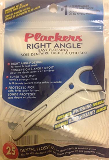 PLACKERS FLOSSERS RGHT ANGL MINT 25 CT