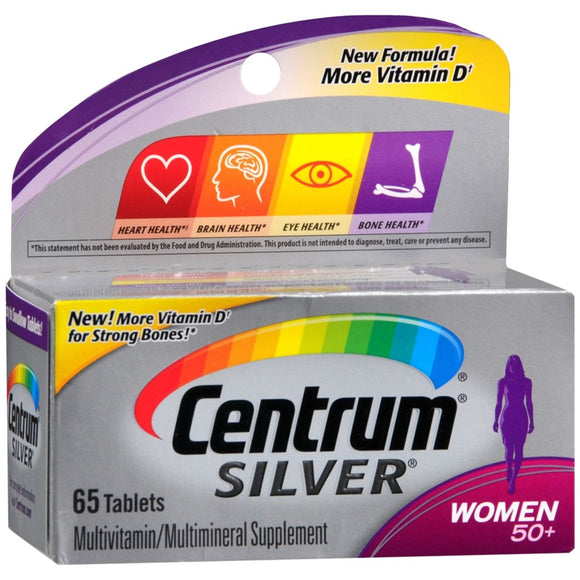Centrum Silver Women 50+ Multivitamin/Multimineral Supplement Tablets - 65 TB