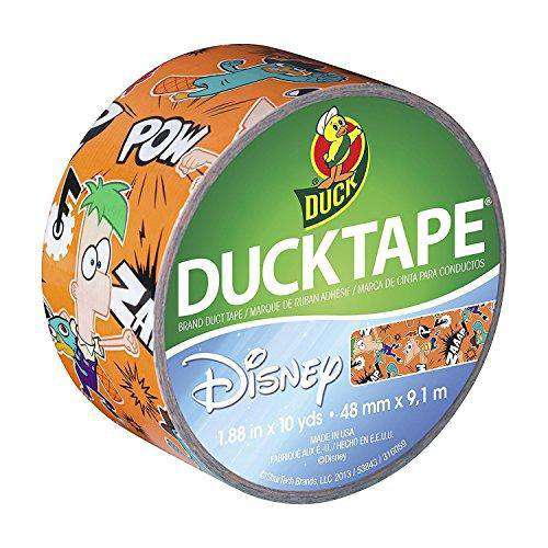 Duck Brand 281969 Disney-Licensed Phineas and Ferb Printed Duct Tape, 1.88-In...