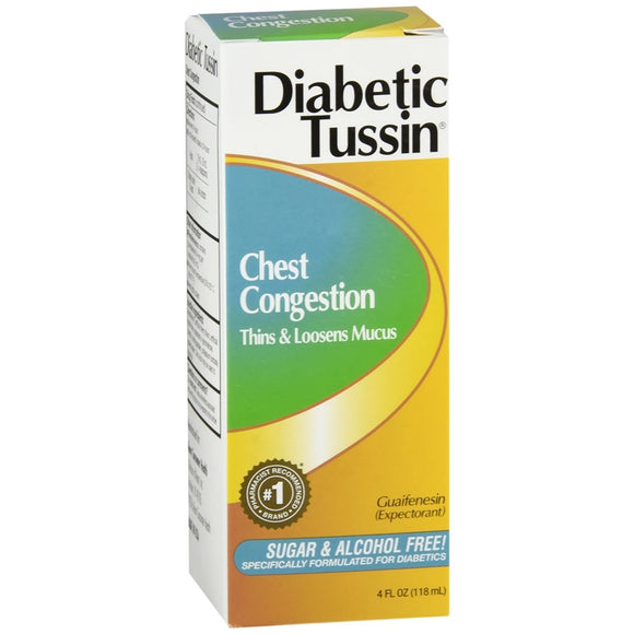 Diabetic Tussin Expectorant Liquid - 4 OZ