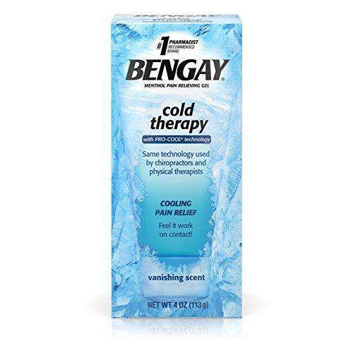 Bengay Cold Therapy, Menthol Pain Relieving Gel, Vanishing Scent, 4 Ounce