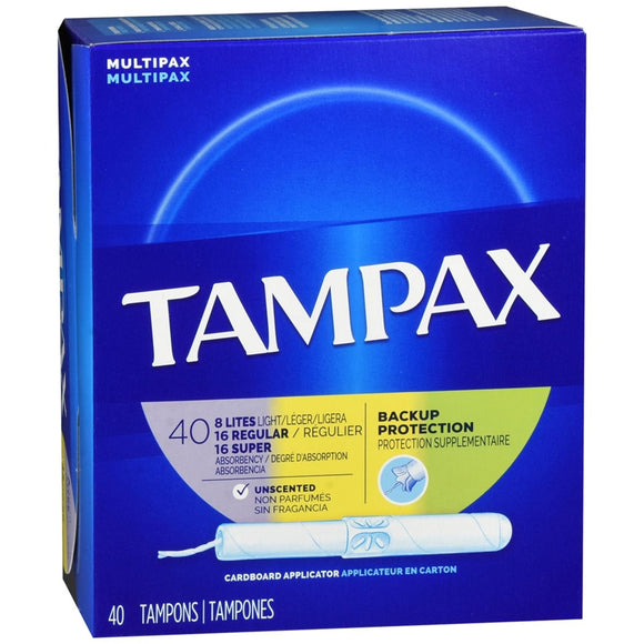 Tampax Tampons Multipax Unscented - 40 EA