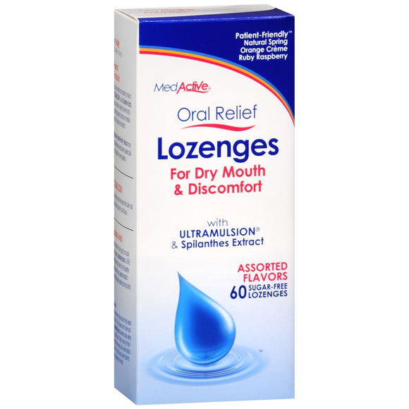 MedActive Oral Relief Lozenges Assorted Flavors 60 ea