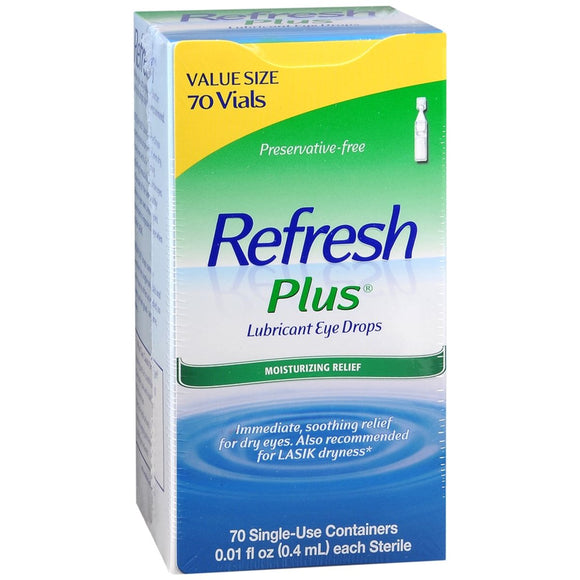 REFRESH Plus Lubricant Eye Drops Single-Use Containers - 70 EA