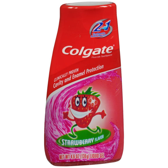 Colgate 2 in 1 Toothpaste & Mouthwash Strawberry Flavor - 4.6 OZ