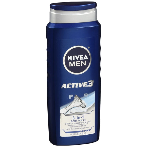 NIVEA Men Active 3 3 in 1 Body Wash - 16.9 OZ