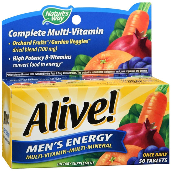 Nature's Way Alive! Men's Energy Multi-Vitamin Multi-Mineral Tablets - 50 TB