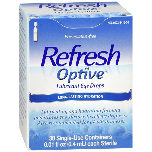 REFRESH Optive Lubricant Eye Drops Single-Use Containers - 30 EA