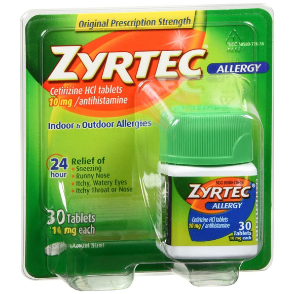 Zyrtec Allergy 10 mg Tablets - 30 TB