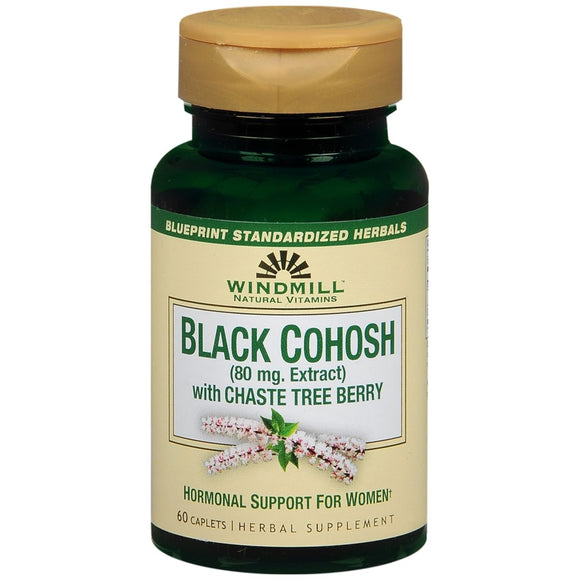 Windmill Natural Vitamins Black Cohosh 80mg Herbal Supplement Caplets - 60 CP