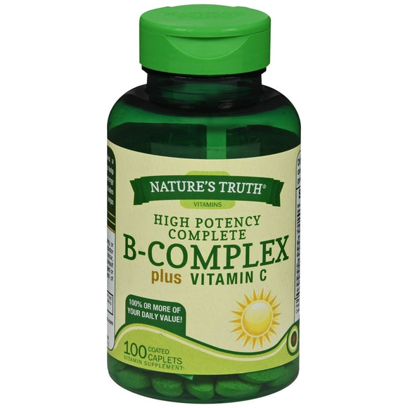 Nature's Truth B-Complex plus Vitamin C Vitamin Supplement Caplets - 100 TB