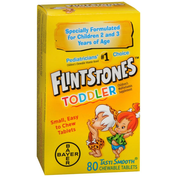 Flintstones Toddler Children's Multivitamin Supplement Tasti Smooth Chewable Tablets - 80 TB