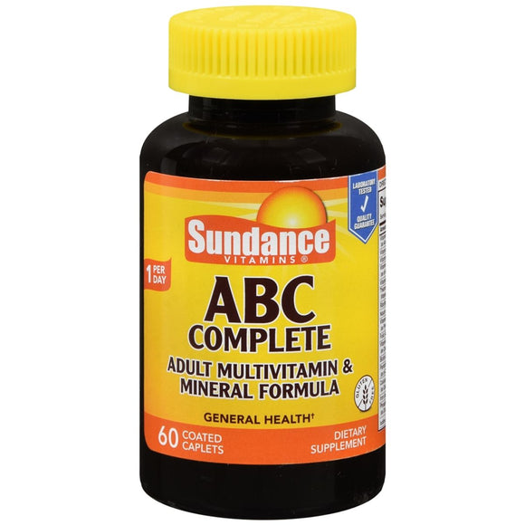 Sundance Vitamins ABC Complete Adult Multivitamin & Mineral Formula Coated Caplets - 60 TB