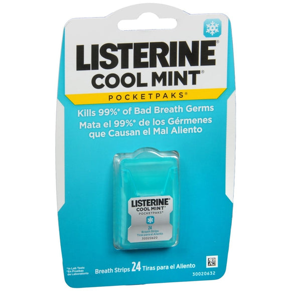 Listerine PocketPaks Breath Strips Cool Mint - 24 EA