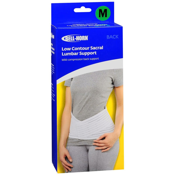 Bell-Horn Low Contour Sacral Lumbar Back Support White Medium 307M - 1 EA