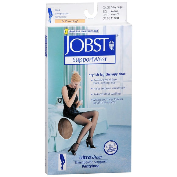 JOBST SupportWear Pantyhose 8-15 mmHg Ultra Sheer Silky Beige Medium - 1 EA
