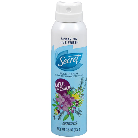 Secret Anti-Perspirant Deodorant Invisible Spray Luxe Lavender - 3.8 OZ