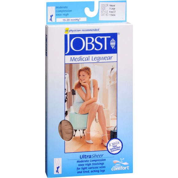 JOBST Medical LegWear Knee High 15-20 mmHg Ultra Sheer X-Large Silky Beige - 1 PR
