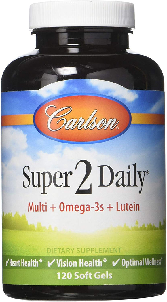 Carlson Super-2-daily, Vitamins & Minerals, 120-Softgels