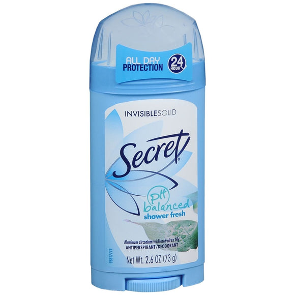 Secret Antiperspirant/Deodorant Invisible Solid pH Balanced Shower Fresh - 2.6 OZ