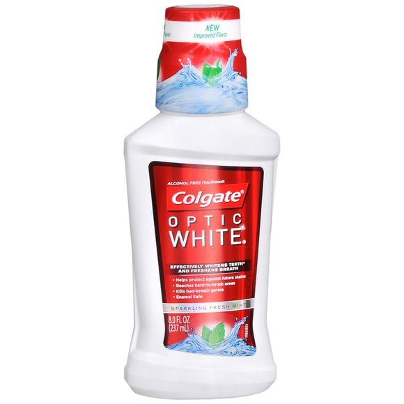 Colgate Optic White Mouthwash Sparkling Fresh Mint - 8 OZ
