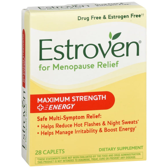 Estroven Maximum Strength + Energy for Menopause Relief Caplets - 28 CP