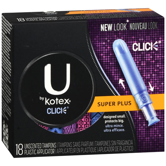 U by Kotex Click Tampons Super Plus Unscented - 18 EA