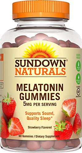 Sundown Naturals Melatonin 5 mg, 60 Gummies - Buy Packs and Save (Pack of 2)