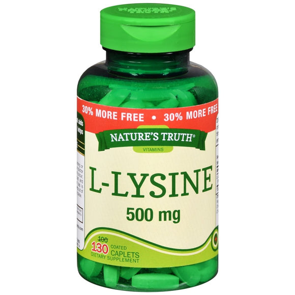 Nature's Truth Vitamins L-Lysine 500 mg Coated Caplets - 130 TB